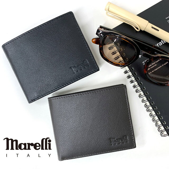 marelli マレリー 品格ある大人が似合うベーシックなデザイン。 使い慣れた癖のない二つ折り財布。柔らかい手触りが特徴の仔牛革を使用しています。 プレゼントにもおすすめです。 商品詳細 商品名 marelli 二つ折り財布 商品番号 mpc2240 素　材 外側：牛革(仔牛革) 内側：合成皮革 カラー 2色（ブラック・ダークブラウン） サイズ 約W11×H9×D2.5cm 生産国 インド 重量 約60g 仕様 カード収納×3 フリーポケット×3 スナップボタン開閉小銭入れ 札入れ(2層タイプ) お祝いやイベントギフト・季節の贈り物に お誕生日 バースデー birthday Christmas Xmas クリスマス・御祝い・プレゼント・入学祝い・進学祝い・ギフト・父の日・敬老の日・バレンタインデー・就職祝い・春財布 退職祝い アイテム名 財布 サイフ さいふ ウォレット 二つ折り財布 2つ折り財布 折れ財布 折りたたみ財布 小銭入れ付き 小銭入れあり 小銭入れ付き 札入れ wallet 対　象 メンズ・男性・男性用・紳士・紳士用・大人・ビジネスマン・お父さん・父親・彼氏・おじいちゃん・祖父・社会人・大学生・men's 20代 30代 40代 50代 60代 70代 80代 用　途 プライベート・ビジネス・お買い物・旅行・会社・オフィス イメージ・その他 おしゃれ・かっこいい・お洒落・ブランド・人気・人気商品 革小物 黒 ブラック ブラウン 茶 ダークブラウン 薄マチ 大容量 入学準備 就職活動 就活 大容量 カード入れ 小銭入れ付き レザー 牛革 本革 天赦日 一粒万倍日 虎の日 金運 風水 marelli マレリーmarelli マレリー 品格ある大人が似合うベーシックなデザイン。 使い慣れた癖のない二つ折り財布。柔らかい手触りが特徴の仔牛革を使用しています。 プレゼントにもおすすめです。 サイズ約W11×H9×D2.5cm素　材 外側：牛革(仔牛革) 内側：合成皮革カラー 2色（ブラック・ダークブラウン）詳 細カード収納×3 フリーポケット×3 スナップボタン開閉小銭入れ 札入れ(2層タイプ) ※記載しております、サイズ・重量は測定方法により若干異なる場合があります。 ※商品の写真は、撮影の状況等により実際の商品と色合いなどが若干異なる場合があります。 ※出来る限り新しく入荷した商品の画像を掲載しておりますが、製造時期により予告なく仕様変更される場合がございます。