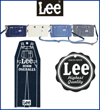 【ラッピング袋無料】財布 ショルダー スマホ 入る レディース Lee リー overall3 ウォレットポシェット 320-502 キッズ 財布 長財布 大容量 ショルダーバッグ 中学生 小学生 高校生 ポシェット デニム おしゃれ 女子 女の子 人気 紺 青 白 ストライプ 修学旅行