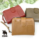 財布 レディース 二つ折 ブランド moz 財布 Air Mail 袋縫い ラウンド 二つ折り財布 モズ 86050 エルク ヘラジカ 赤 茶 カーキ 緑 本革 二つ折り かわいい 北欧 牛革 レザー おしゃれ お母さん ママ 女子 誕生日 クリスマス プレゼント(4)