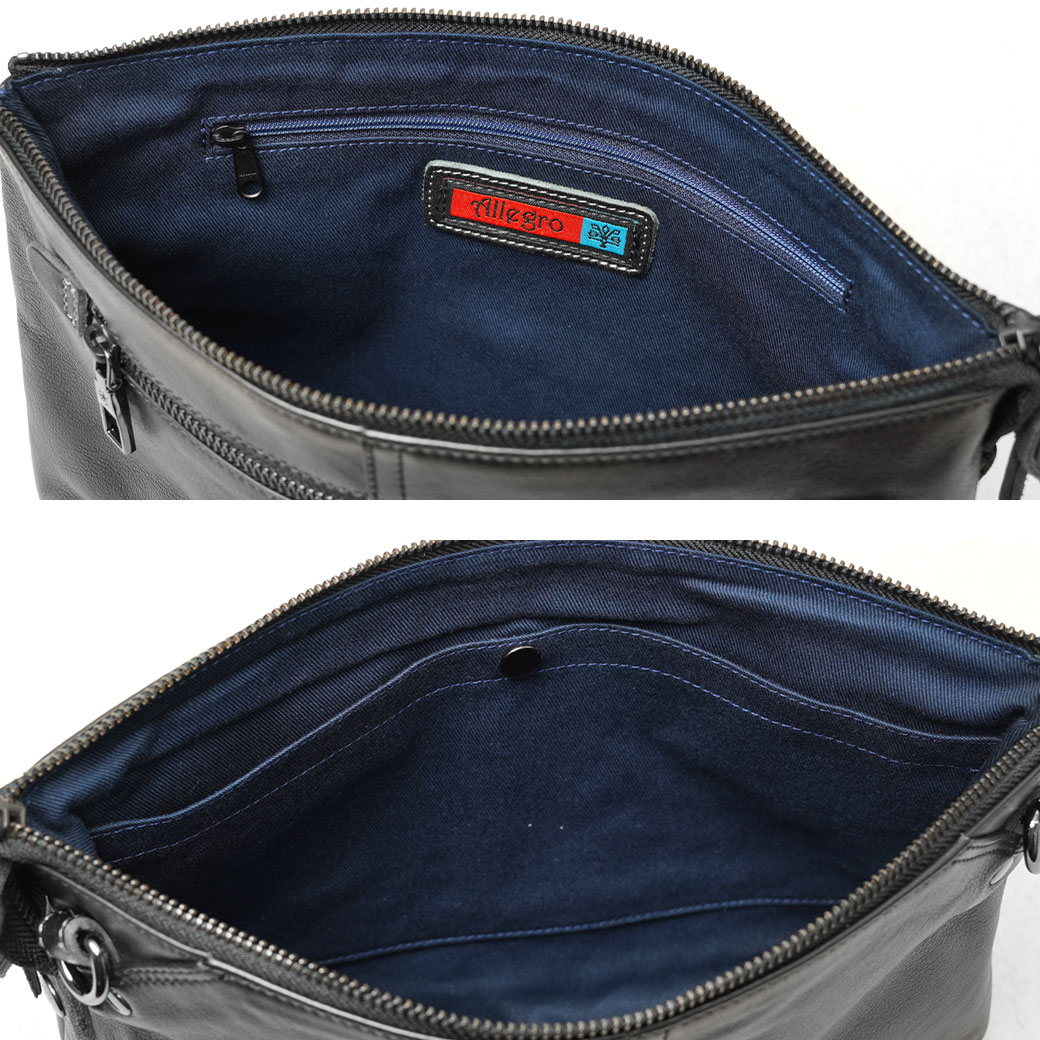 Allegro アレグロ Yuttena ユッティーナ ショルダーバッグ ミニショルダー メンズ 本革 横型 レザー 斜めがけ 大人 軽量 メンズ バッグ ブランド 小さめ 海外旅行バッグ 58855