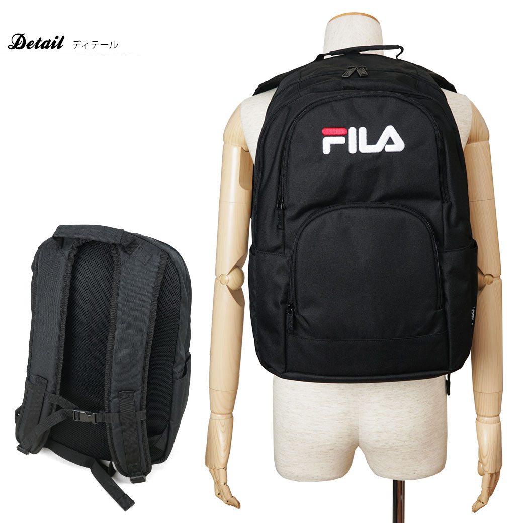 リュック バックパック メンズ FILA フィラ ラウンド B4 26L 2室 通学 高校生 通勤 出張 デイパック スクールバッグ レディース リュックサック 部活 大容量 バッグ メンズバッグ ブランド プレゼント 鞄 かばん カバン bag （7556） men's