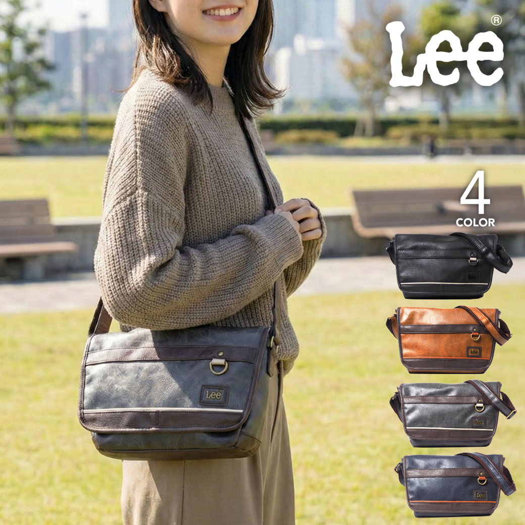 Rakuten - ショルダーバッグ メッセンジャーバッグ A5 Lee リー infinity2 インフィニティ2 320-3152 フェイクレザー PU合皮 メンズ レディース 斜めがけ 軽量 旅行 サブバッグ ヴィンテージ調