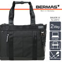 BERMAS バーマス バウアー3 トートバッグ メンズ ビジネス ノートPC 通勤 ビジネスバッグ 2way B4 ノートPC対応 撥水 メンズ バッグ 斜めがけ メンズ トート 通勤バッグ ブラック ブランド 60072