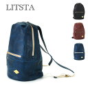 リュックサック リュック レディース 日本製 本革 ワックスレザー LITSTA リティスタ 牛革 ヌメ革 A4 Rucksack デイパック バッグ 大人 赤 送料無料