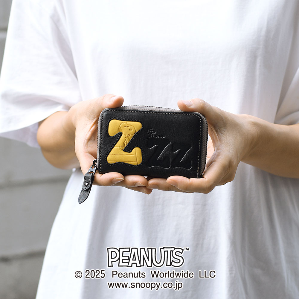PEANUTS ピーナッツ SNOOPY スヌーピー キャラクター財布 ZZZ ズズズ カードケース ジャバラ ラウンド..