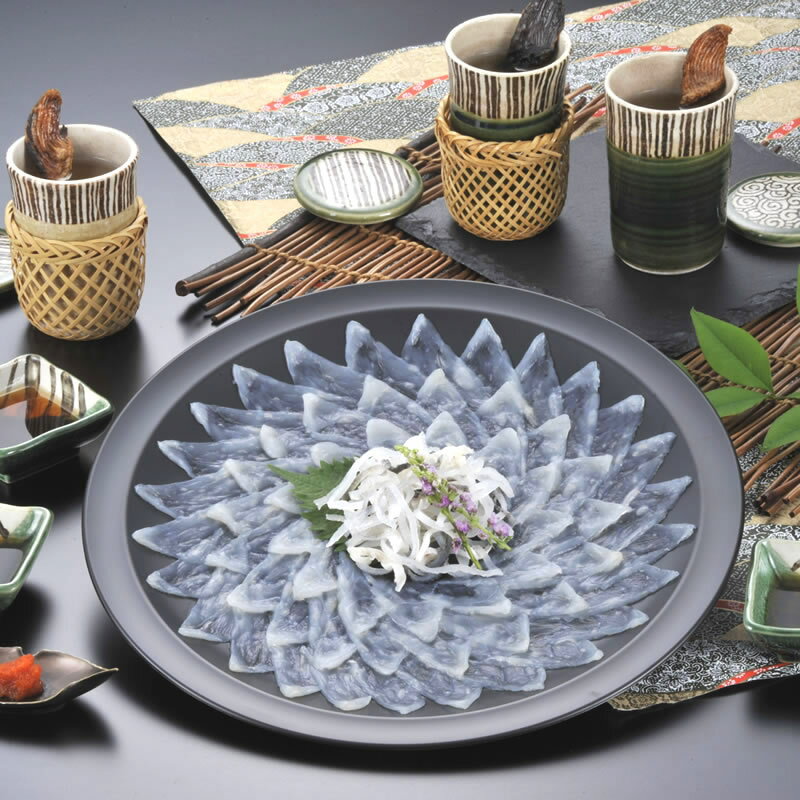 おせちと同時購入で10%引き！【産地直送】【送料込み】とらふく刺身セット【3人前】※お届け日限定※同梱不可/手提不可/熨斗・包装不可(871401)