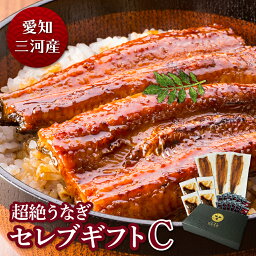 愛知三河産　超絶うなぎ【セレブギフトC】うなぎ 蒲焼き ギフト 父の日 母の日 敬老の日 食べ物 プレゼント 鰻 ウナギ 蒲焼 国産 国内産 お祝い 内祝い 結婚内祝い グルメ 丑の日 土用の丑の日 冷凍食品 送料無料