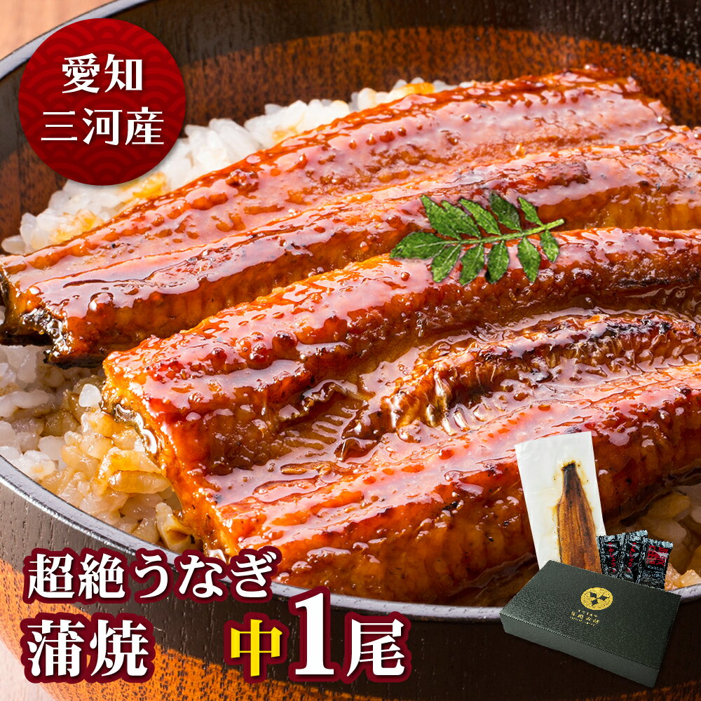 愛知三河産　超絶うなぎ蒲焼（119g-134g）×中1尾　1人前うなぎ 蒲焼き ギフト 父の日 母の
