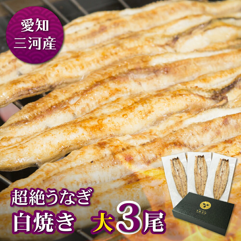 愛知三河産　超絶うなぎ白焼（156g-183g）×大3尾うなぎ 蒲焼き ギフト 父の日 母の日 敬老の日 食べ物 プレゼント 鰻 ウナギ 蒲焼 国産 国内産 お祝い 内祝い 結婚内祝い グルメ 丑の日 土用の丑の日 冷凍食品 送料無料