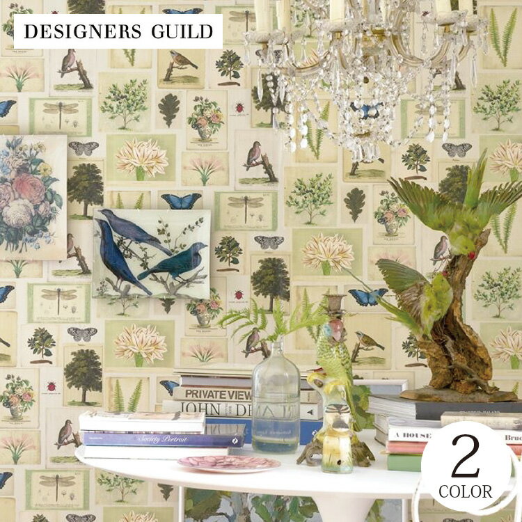 【送料無料】輸入壁紙 パターン イギリス製 クロス のりなし 不織布 フリース 壁紙ヨーロッパ DESIGNERS GUILD/デザイナーズギルド（52cm×10m/ロール）PJD6001/01 全2色【すぐ届く！国内在庫品】