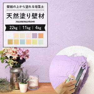 【最大3000円OFFクーポン★マラソン】 \着後レビューで300円OFFクーポン!/ 壁紙の上からそのまま塗れる 天然系素材のDIY用 塗り壁材ひとりで塗れるもん 22kg / 11kg / 4kg 練済み