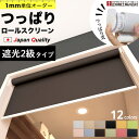 つっぱり ロールスクリーン ロールカーテン オーダー 1mm単位 遮光2級タイプ 無地 遮光 非採光 おしゃれ タチカワブラインド グループ 立川機工 日本製