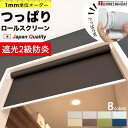 つっぱり ロールスクリーン ロールカーテン オーダー 1mm単位 遮光2級防炎タイプ 無地 遮光 非採光 おしゃれ タチカワブラインド グループ 立川機工 日本製(3)