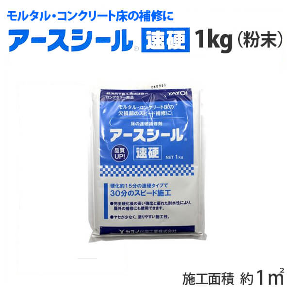 アースシール速硬 1kg　床用下地補修剤　モルタル、コンクリート床のスピード補修に