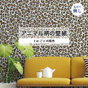 【1m単位 切り売り】 壁紙 おしゃれ ヒョウ 柄 のりなし アニマル 豹柄 デザイン 防カビ 国産 アパレル ペット ショップ 店舗 内装 寝室 キッチン トイレ リフォーム リメイク 個性的 エキゾチック 派手 斬新 かべがみはるこ
