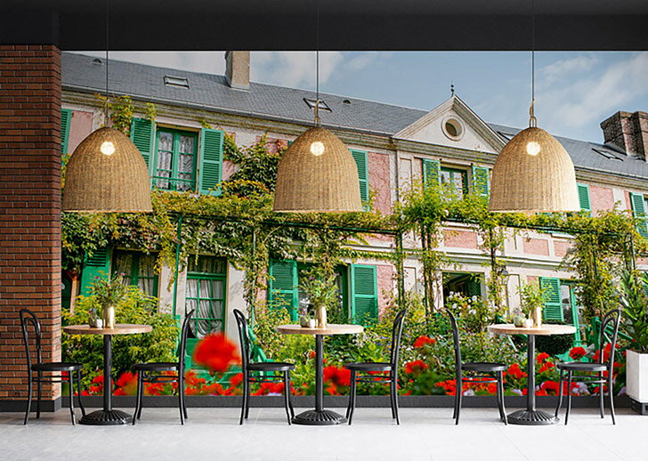 サイズオーダー クロス フォト 海外 絶景 花 ガーデン 壁紙 張替え 新築やリフォーム こだわり 特別感のあるお部屋におすすめ 写真 フランス パリ モネ 庭 家 ピンク 芸術 おしゃれ 綺麗 模様替え 寝室 キッチン そらのした 国産 風景 貼りやすい トイレ 景色 奉呈