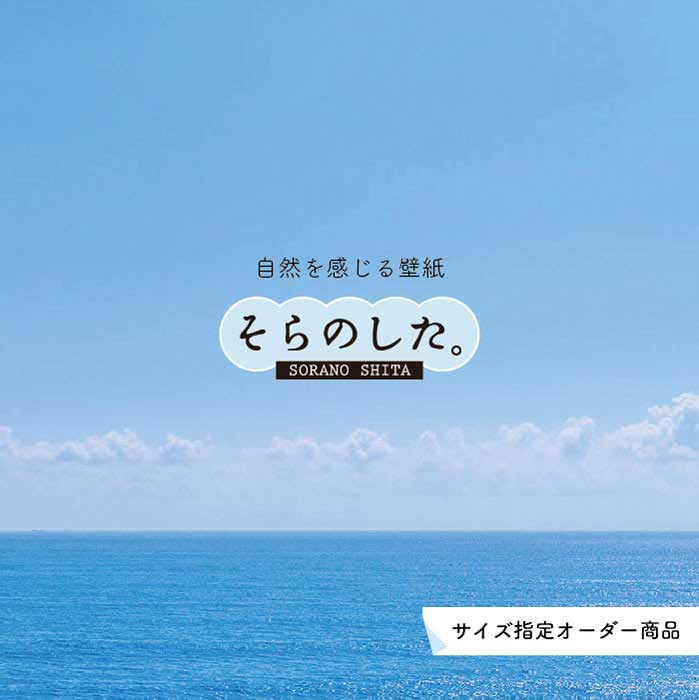 【オーダー壁紙】 壁紙 海 写真 おしゃれ 自然 空 ビーチ リゾート 海岸 砂浜 マリン 貼りやすい デザイン 防カビ 日本製 国産 アクセントクロス リメイク 模様替え 店舗 内装 部屋 寝室 キッチン リビング トイレ 風景 景色 ブルー かべがみはるこ そらのした。