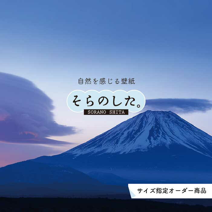 乐天商城 - 【オーダー壁紙】 壁紙 富士山 山 空 雲 写真 綺麗 おしゃれ 美しい 自然 貼りやすい デザイン 防カビ 日本製 国産 リメイク 模様替え 店 部屋 和室 寝室 キッチン リビング トイレ 風景 景色 かべがみはるこ そらのした。
