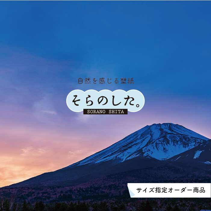 Rakuten - 【オーダー壁紙】 壁紙 富士山 山 空 雲 写真 綺麗 おしゃれ 美しい 自然 貼りやすい デザイン 防カビ 日本製 国産 リメイク 模様替え 店 部屋 和室 寝室 キッチン リビング トイレ 風景 景色 かべがみはるこ そらのした。