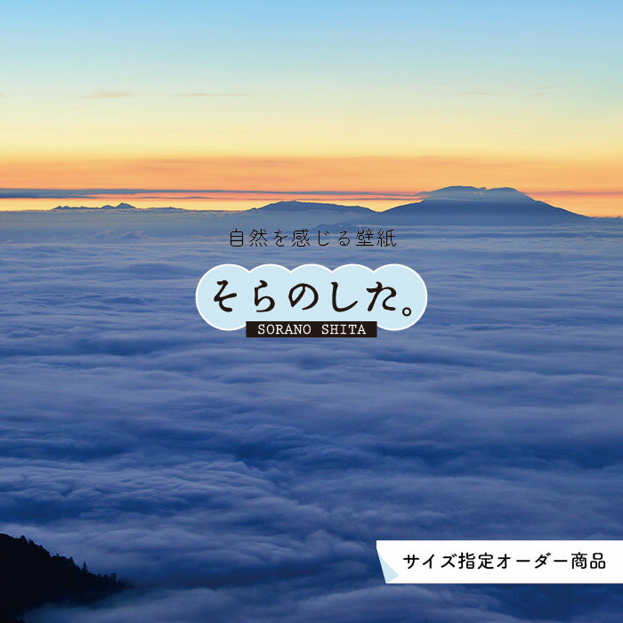 Rakuten - 【オーダー壁紙】 壁紙 雲海 空 おしゃれ 写真 自然 雲 スカイ クラウド 雲の上 癒し 貼りやすい デザイン 防カビ 日本製 国産 リメイク 模様替え 店舗 天井 部屋 寝室 キッチン リビング トイレ 美しい 風景 景色 白 ブルー かべがみはるこ そらのした。