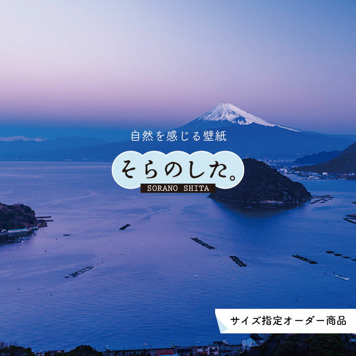 Rakuten - 【オーダー壁紙】 壁紙 富士山 山 空 雲 写真 綺麗 おしゃれ 美しい 自然 貼りやすい デザイン 防カビ 日本製 国産 リメイク 模様替え 店 部屋 和室 寝室 キッチン リビング トイレ 風景 景色 かべがみはるこ そらのした。