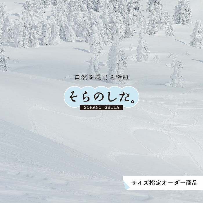 乐天商城 - 【オーダー壁紙】 壁紙 雪 写真 おしゃれ 自然 貼りやすい デザイン 防カビ 日本製 国産 リメイク 模様替え 店 天井 部屋 寝室 キッチン リビング トイレ 風景 冬 景色 ホワイト かべがみはるこ そらのした。