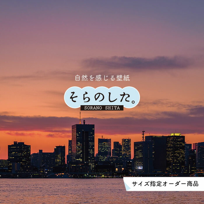 乐天商城 - 【オーダー壁紙】 壁紙 写真 夜景 ロマンチック おしゃれ 都会 ビル 貼りやすい デザイン 防カビ 日本製 国産 リメイク 模様替え 店 部屋 寝室 キッチン リビング トイレ 風景 景色 絶景 かべがみはるこ そらのした。