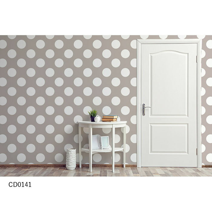 壁紙 クロス 水玉 おしゃれ かわいい Diy のりつき 激安通販販売 灰色 デジタルプリント壁紙 新築やリフォームにおすすめ ドット シンプル のり付き アクセントクロス グレー かべがみはるこ 部屋 グレイッシュカラー色 センとマル モノトーン防カビ 模様替え 日本製