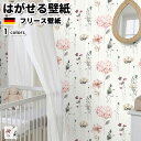 壁紙 輸入壁紙 rasch Kids' World 53cmx10m 全1色 はがせる壁紙 貼ってはがせる壁紙 フリース壁紙 おしゃれ 張り替え diy 北欧 賃貸 インテリア ドイツ製 ラッシュ 子ども部屋 アンティーク イラスト 水彩 花柄 ドライフラワー 切り花 押し花 ピンク かべがみ革命