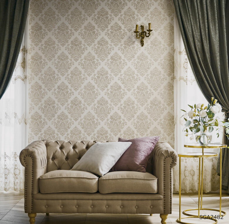 【＊送料無料（わEX便）】壁紙 のりなし壁紙 クロス サンゲツ XSELECT 2021-2024 エクセレクト SGA2482〜SGA2483 Design Selection パターン ラグジュアリー【1m以上10cm単位での販売】