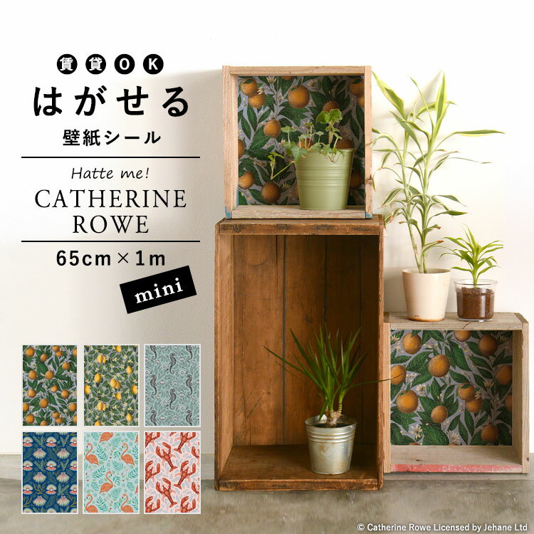 壁紙 シール リメイクシート 65cm × 1m はがせる シール 壁紙 Hatte me (ハッテミー) Catherine Rowe キャサリン・ロウ mini 1m 壁紙屋本舗