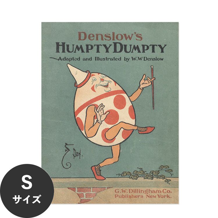 水だけで何度も貼れるはがせる アートポスター 賃貸OK のり付き Hattan Art Poster ハッタンアートポスター DENSLOW'S HUMPTY DUMPTY /..