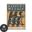 水だけで何度も貼れるはがせる アートポスター 賃貸OK のり付き Hattan Art Poster ハッタンアートポスター Harper’s weekly, Christmas ’98 / HP-00106 Mサイズ(45cm×64cm) 砂壁 に 貼れる 壁紙ポスター 壁紙屋本舗