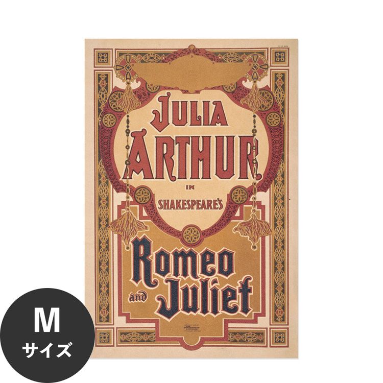 水だけで何度も貼れるはがせる アートポスター 賃貸OK のり付き Hattan Art Poster ハッタンアートポスター Julia Arthur in Shakespeare’s Romeo and Juliet / HP-00117 Mサイズ(45cm×67cm) 砂壁 に 貼れる 壁紙ポスター 壁紙屋本舗