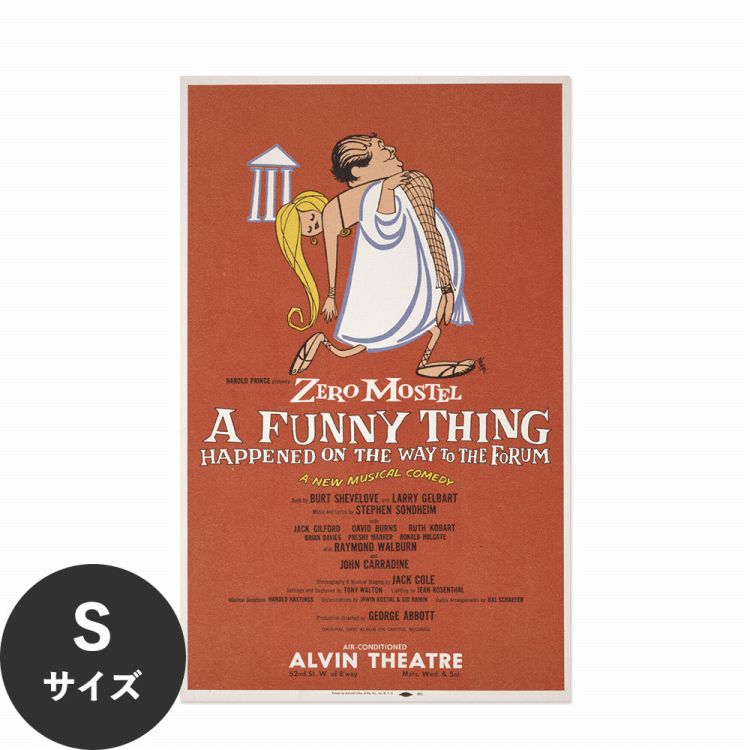 【全品対象クーポン配布中】 水だけで何度も貼れるはがせる アートポスター 賃貸OK のり付き Hattan Art Poster ハッタンアートポスター A funny thing happened on the way to the forum / HP-00265 Sサイズ(28cm×45cm) 砂壁 に 貼れる 壁紙ポスター 壁紙屋本舗