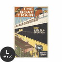 水だけで何度も貼れるはがせる アートポスター 賃貸OK のり付き Hattan Art Poster ハッタンアートポスター New. The boat train. Sunday - a day on the open sea / HP-00348 Lサイズ(60cm×90cm) 砂壁 に 貼れる 壁紙ポスター 壁紙屋本舗