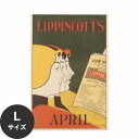 水だけで何度も貼れるはがせる アートポスター 賃貸OK のり付き Hattan Art Poster ハッタンアートポスター Lippincott’s April / HP-00468 Lサイズ(60cm×90cm) 砂壁 に 貼れる 壁紙ポスター 壁紙屋本舗