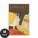 水だけで何度も貼れるはがせる アートポスター 賃貸OK のり付き Hattan Art Poster ハッタンアートポスター Lippincott’s April / HP-00468 Mサイズ(45cm×67cm) 砂壁 に 貼れる 壁紙ポスター 壁紙屋本舗