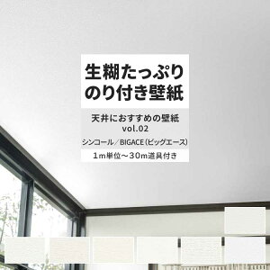 【全品対象クーポン配布中】 壁紙 生のり付き 天井におすすめな壁紙 vol.02 BA7212 BA7213 BA7214 無地 ホワイト 壁紙で部屋のインテリアをおしゃれに シンコール リビング トイレ をDIY リフォーム 壁紙屋本舗