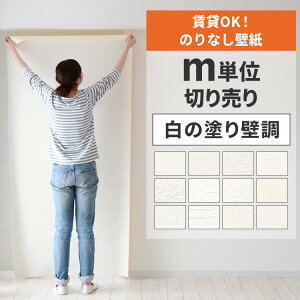 【全品対象クーポン配布中】 壁紙 のりなし m単位 壁紙の上から貼れる 白の塗り壁調 白 ホワイト シンプル 無地 簡単 張り替え 賃貸 初心者 DIY サンゲツ SP 国産壁紙 補修 リフォーム 壁紙屋本舗