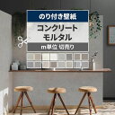 【全品対象クーポン配布中】 壁紙 コンクリート モルタル のり付き m単位 切り売り きれいめな質感のコンクリート壁紙で部屋のインテリアをおしゃれに グレー 打...