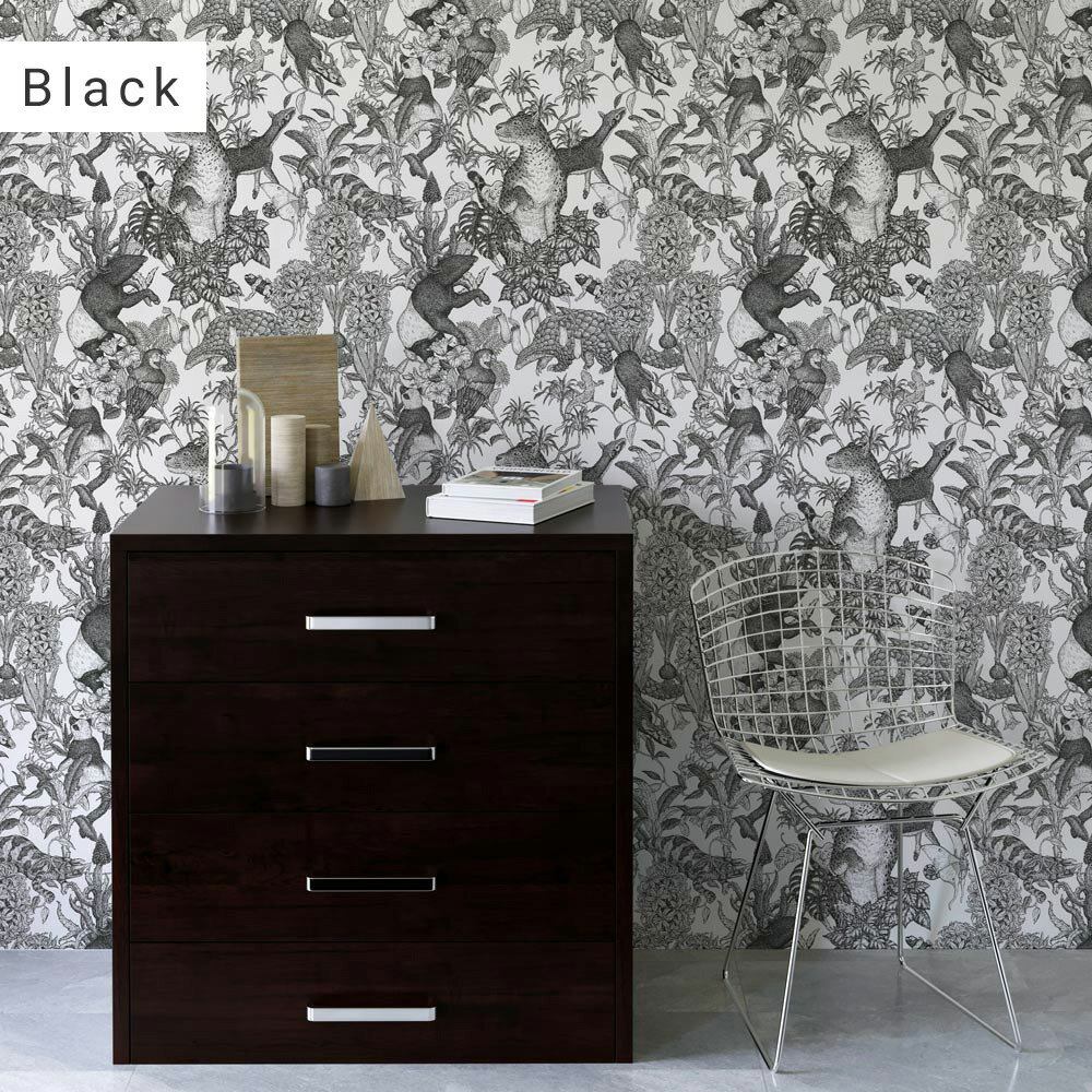 【全品対象クーポン配布中】 はがせる壁紙 のりなしタイプ 賃貸 おしゃれ クロス WALLTZ ウォルツ アニマル ボタニカル柄 アクセント 村山大明 / Tropical rainforest クリエイターズ壁紙 壁紙の上から貼れる 簡単 張り替え トイレ キッチン 壁紙屋本舗