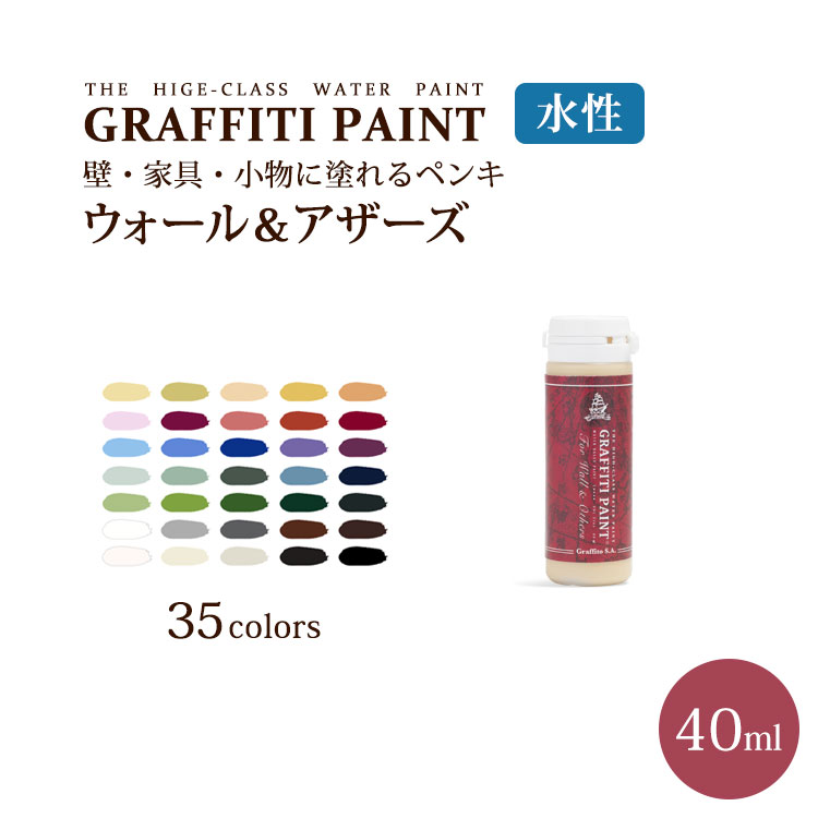 グラフィティーペイント ウォール＆アザーズ(40ml) (塗布面積（2度塗り）：約0.22平米) 壁紙屋本舗