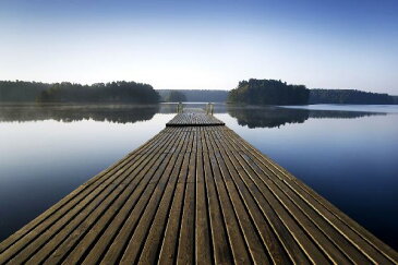 風景 景色 自然の壁紙 輸入 カスタム壁紙 photowall / Wooden Pier at Morning (e19158) 貼ってはがせるフリース壁紙(不織布) 【海外取り寄せのため1カ月程度でお届け】 【代引き不可】