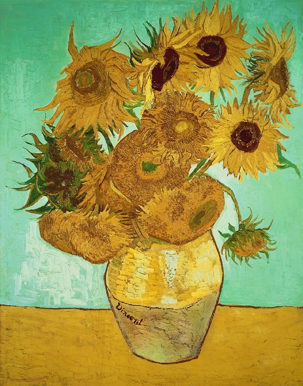 アート 絵画の壁紙 ゴッホ ひまわり 輸入 カスタム壁紙 PHOTOWALL / Gogh, Vincent van - Sunflowers (e2175) 貼ってはがせるフリース壁紙(不織布) 【海外取り寄せのため1カ月程度でお届け】 【代引き・後払い不可】