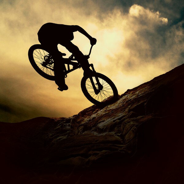 自然 人物の壁紙 輸入 カスタム壁紙 輸入壁紙 カスタム壁紙 PHOTOWALL / Mountain Bike Rider (e23210)..