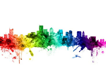 建築 建物 アート 絵画の壁紙 輸入 カスタム壁紙 PHOTOWALL / Boston Massachusetts Skyline Rainbow (e30527) 貼ってはがせるフリース壁紙(不織布) 【海外取り寄せのため1カ月程度でお届け】 【代引き不可】