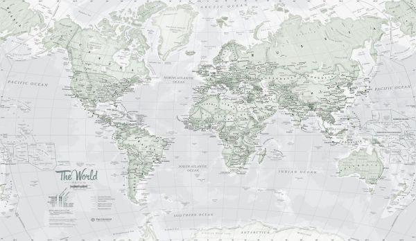 世界地図の壁紙 輸入 カスタム壁紙 輸入壁紙 カスタム壁紙 PHOTOWALL / World Map Political Rustic (e316095) 貼ってはがせるフリース壁紙(不織布) 【海外取寄せ商品】 【代引き・後払い不可】