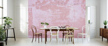 フェイク 壁 ピンクの壁紙 輸入 カスタム壁紙 PHOTOWALL / Pink Concrete Wall (e318099) 貼ってはがせるフリース壁紙(不織布) 【海外取り寄せのため1カ月程度でお届け】 【代引き不可】