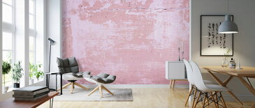 フェイク 壁 ピンクの壁紙 輸入 カスタム壁紙 PHOTOWALL / Pink Concrete Wall (e318099) 貼ってはがせるフリース壁紙(不織布) 【海外取り寄せのため1カ月程度でお届け】 【代引き不可】